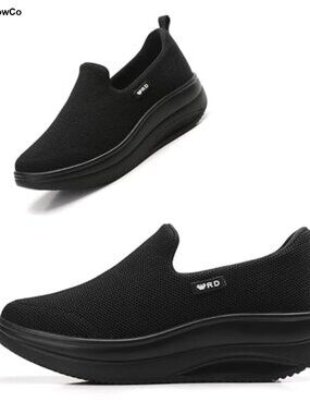 Women's Comfortable Orthopedic Slip On Sneakers Rocker Bottom Walking Shoes